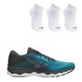 Imagem de Kit Tênis Mizuno Wave Sky 6 Masculino + 3 Pares Meia Mizuno