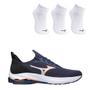 Imagem de Kit Tênis Mizuno Wave Zest Masculino + 3 Pares Meia Mizuno