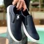 Imagem de Kit Tênis Slip On Casual Polo Masculino Macio + Cinto