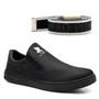 Imagem de Kit Tênis Slip On Casual Polo Masculino Macio + Cinto