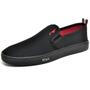 Imagem de Kit Tênis Slip On Masculino Lona + Relógio Digital + Carteira