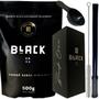 Imagem de Kit Tereré Black Erva Mate Copo quadrado Inox Preto Bomba Mola Externa Preta de Inox + Escovinha