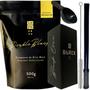 Imagem de Kit Tereré Black Erva Mate Copo quadrado Inox Preto Bomba Mola Externa Preta de Inox