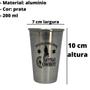 Imagem de Kit tereré cuia copo redondo 200ml alumínio + bomba de mola sem rosca desmontável prata + escova de higienização