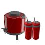 Imagem de Kit Tererê Garrafa Térmica 5L + 2 Copos Térmicos Vermelho 650ml