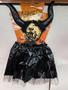 Imagem de Kit tiara com Fantasia Diabinha Festa Halloween Cosplay infantil 2-5anos tamanho unico