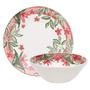 Imagem de Kit Tigelas Bowl e Pratos de Sobremesa 24 Peças Biona jardim Tropical Oxford Cerâmica