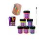 Imagem de Kit Tinta Facial  Neon 6 Cores Com Pincel - Colormake