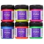 Imagem de Kit Tinta Líquida Neon Facial Com Pincel 6 Cores (15Ml Cada) - Color Make