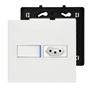Imagem de Kit Tomada 10A + Interruptor Simples Com LED Placa 4x4 Legrand PIAL Plus+