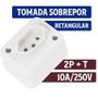 Imagem de Kit Tomada Sobrepor 2P+T 10A/250V Branca