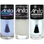 Imagem de Kit Top Coat Neon + Fosco + Cores Claras 10ml Anita