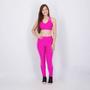 Imagem de Kit Top Com Bojo e Calça Legging Selene Com Recorte Feminino Pink