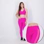 Imagem de Kit Top Com Bojo e Calça Legging Selene Com Recorte Feminino Pink