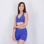Imagem de Kit Top Com Bojo e Shorts Com Bolso Selene Feminino Azul