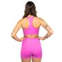 Imagem de Kit Top Feminino + Shorts Academia com Elastano Zero Transparencia Fitness Treino Conjunto Mulher Presente Original Gorilla