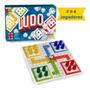 Imagem de Kit Torre Maluca Madeira 39 Peças e Jogo de Tabuleiro Ludo Pais e Filhos
