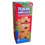 Imagem de Kit Torre Maluca Madeira 39 Peças e Jogo de Tabuleiro Ludo Pais e Filhos