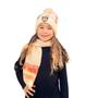 Imagem de Kit  touca infantil gorro forrado cachecol  quentinho tricot