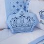 Imagem de Kit Trança Berço Imperial Azul Claro 10 peças com Almofada
