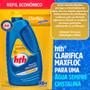 Imagem de Kit Tratamento Piscinas Com Hth Maxfloc Clarificante Algicida Manutenção e Choque Refil 900ml