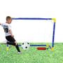 Imagem de Kit Trave Bola 40Cmx60Cm Infantil Gol Rede Com Bomba De Ar