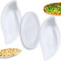 Imagem de Kit Travessa Oval 45,5 Cm + 2 Pratos Folha 50 Cm Melamina para Buffet Restaurante Profissional  Bestfer 