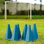 Imagem de Kit Treino Futebol 10 Cones De Agilidade 19 Cm Treinamento Funcional Agilidade Ginastica