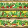 Imagem de Kit Tricoline 10 Cortes 55x70 cm Faixas Frutas e Legumes