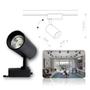 Imagem de Kit Trilho 1 Metro Preto Eletrificado + 2 Spots Led 7W 6500K