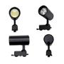 Imagem de Kit Trilho 1 Metro Preto Eletrificado Com 2 Spots Led 7W 6500K