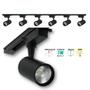 Imagem de Kit Trilho Eletrificado 2 Metros Preto Com 6 Spots Led 7W 3000K