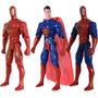 Imagem de Kit Trio Brinquedos Homem Aranha Super Man Homem Ferro 29cm