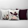 Imagem de Kit Trio de Almofadas Cheias Estampadas em Veludo Suede 45cm x 45cm Enchimento em Refil Silicone - Decoração para Sala