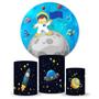 Imagem de Kit Trio de Capas Cilindro + Painel Tema Astronauta Veste Fácil 3d Sublimado C/elástico Festa Aniversario
