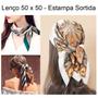 Imagem de Kit Trio de Colar Choker Misto com Pérola + 1 Lenço Estampado 50x50 Pescoço Cabelo Bolsa = Total 4 Produtos