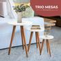 Imagem de Kit Trio Jogo de Mesas Lateral Decorativas