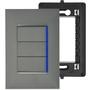 Imagem de Kit Triplo Interruptor Paralelo com LED e Placa 4x2 Cinza PIAL Plus+ Legrand