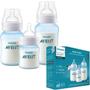 Imagem de Kit Triplo Mamadeira Anti-Colic Azul 125ml 260ml 330ml