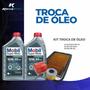 Imagem de Kit troca de óleo e filtro (2l de óleo mobil 10w-30 + filtro de óleo wega + filtro de ar smartfox