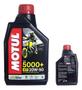 Imagem de Kit TROCA ÓLEO 2X MOTUL 5000 20W-50 4T 1L + 1 Filtro FILTRAN CROSSER 150 FAZER 150 FACTOR 150-125