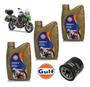 Imagem de Kit Troca Óleo Gulf 10W40 100% Sintético Kawasaki Versys 650