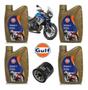 Imagem de Kit Troca Óleo Gulf 10W40 100% Sintético Triumph Tiger 800Xc