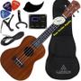 Imagem de Kit Ukulele Concert Eletrico Cordas Aquila Sapele Com Equalizador Winner Ux03