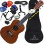 Imagem de Kit Ukulele Concert Eletrico Cordas Aquila Sapele Natural