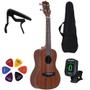 Imagem de Kit Ukulele Concert Tagima 23K Acustico Mahogany Satin + Capa, Afinador, Capotraste e Palhetas