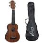 Imagem de Kit Ukulele Soprano Giannini Acústico GUK-21 Walnut Satin (WS)