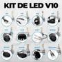 Imagem de Kit Ultra Led V10 Super Branco 6500K 30W 20.000 Lumens H7