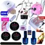 Kit Unhas Gel Lixa Eletrica Cabine 80W Led UV Coletor Po Profissional 220v Gecika - GÉCIKA Imagem de Kit Unhas Gel Lixa Eletrica Cabine 80W Led UV Coletor Po Profissional 220v Gecika