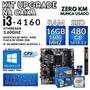 Imagem de Kit Upgrade Core i3 4160 3.4GHZ, 16GB 1600MHz, SSD 480GB, Windows 10 Pro Trial.